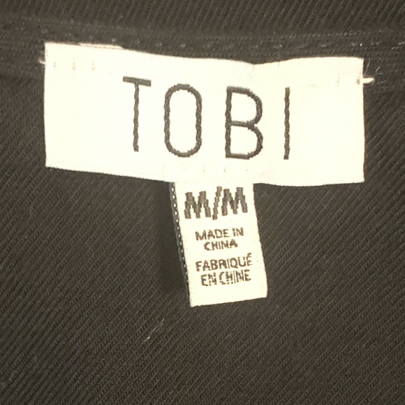 Black Tobi Lace Up Crop Bell Sleeve Top - Picture 6 of 7